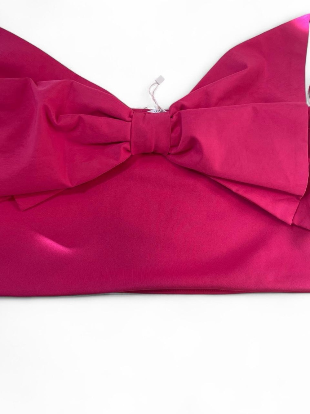 Strapless Bow-Front Bandeau Top - Fuchsia